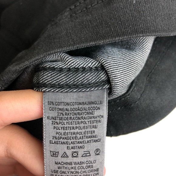 FREE PEOPLE Black Denim Mini Skirt - Picture 7 of 7